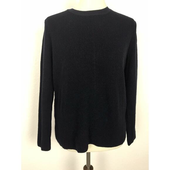 Topshop Pullover Striped Split Back Knit Top - Picture 4 of 9